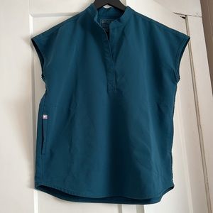 FIGS Caribbean Blue Rafaela Scrub Top